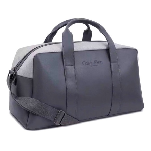 CALVIN KLEIN Fragrances Weekender Travel Duffle Gym Bag Grey color NEW / NWT - Picture 2 of 14
